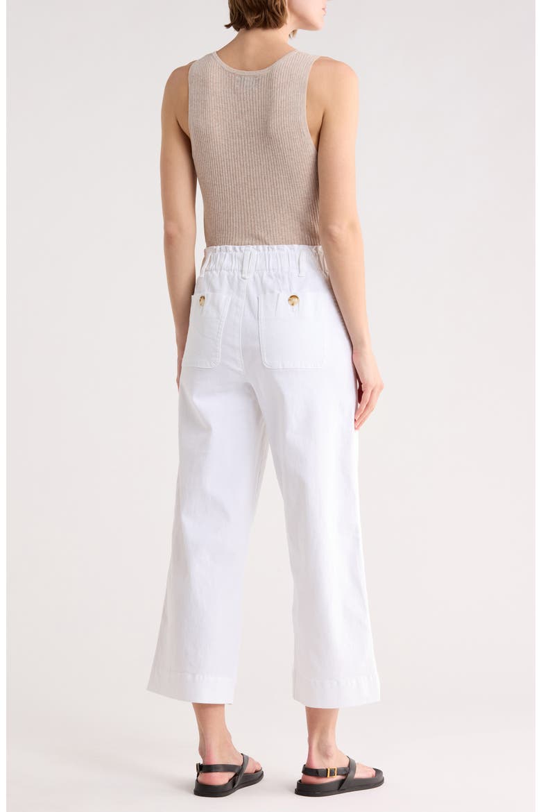 Wide Leg Ankle Crop Pants, Alternate, color, WHITE