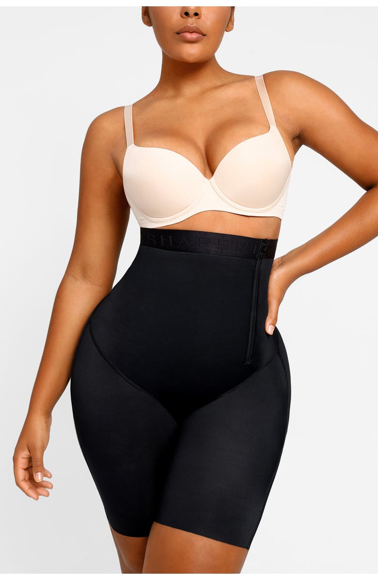 Shapellx Butt-Lifting High Waist Shorts, Alternate, color, Onyx Black