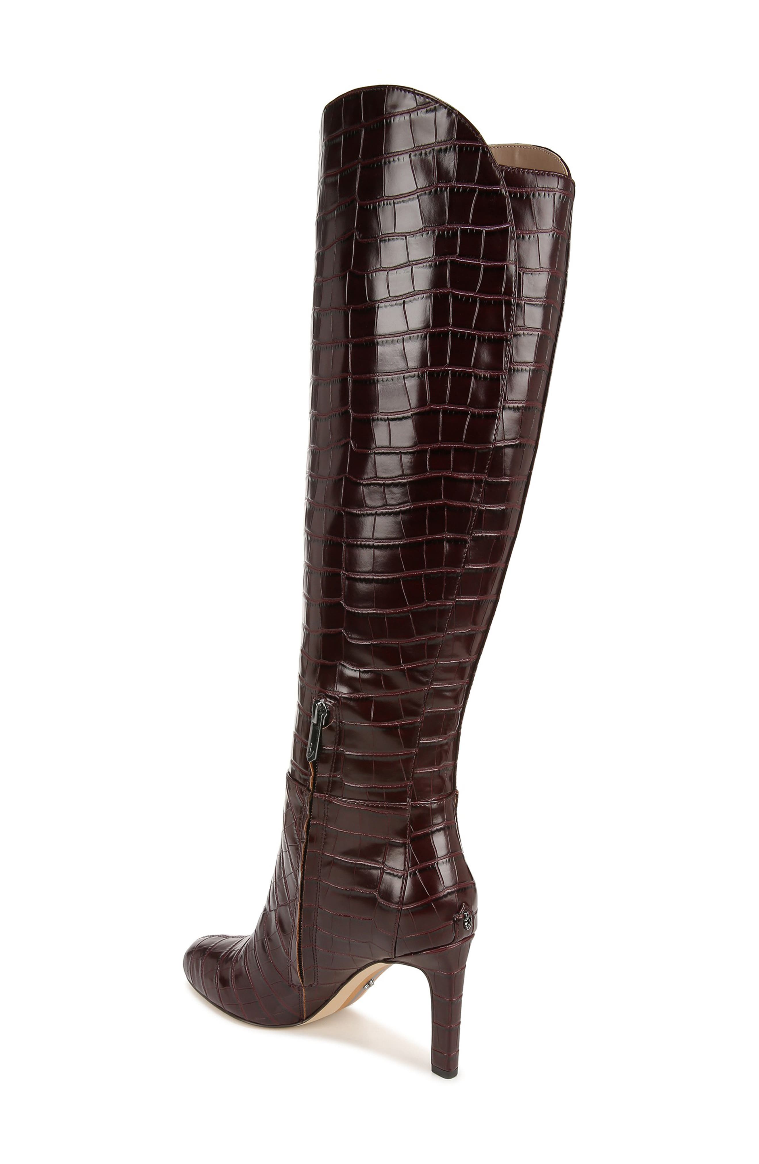 Shauna Knee High Boot, Alternate, color, PORT WINE