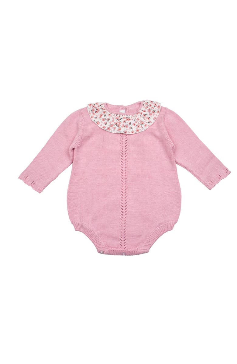 Cuclie Colette Knit Bubble Romper, Main, color, Pink