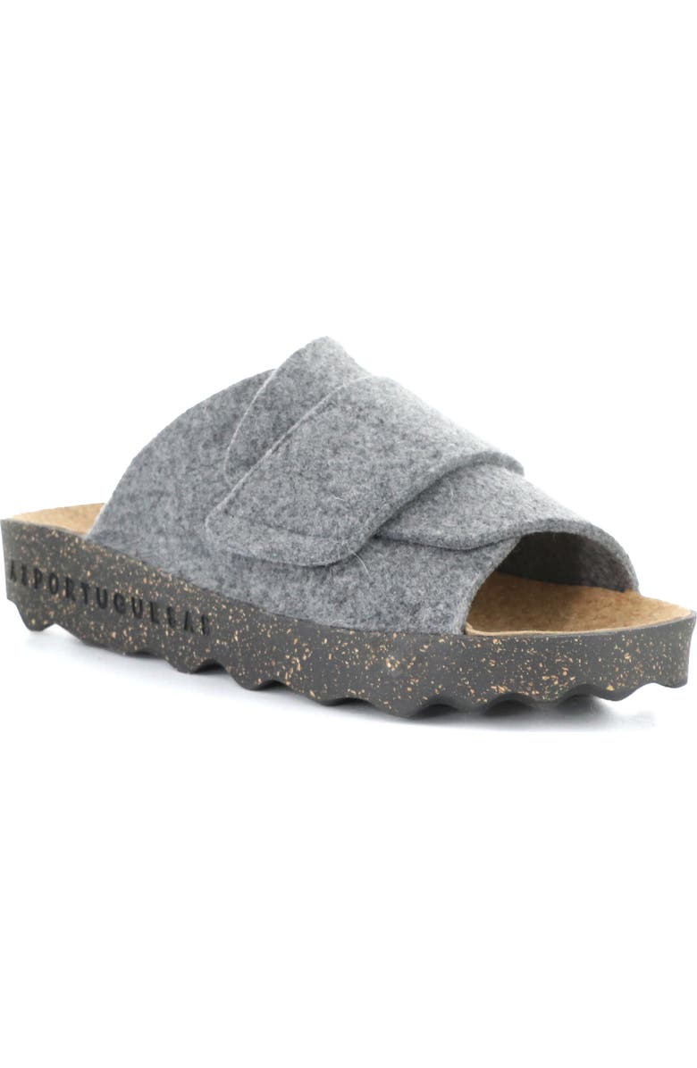 Asportuguesas by Fly London Clavi Wool Felt Slide Sandal, Main, color, Concrete Rewooly