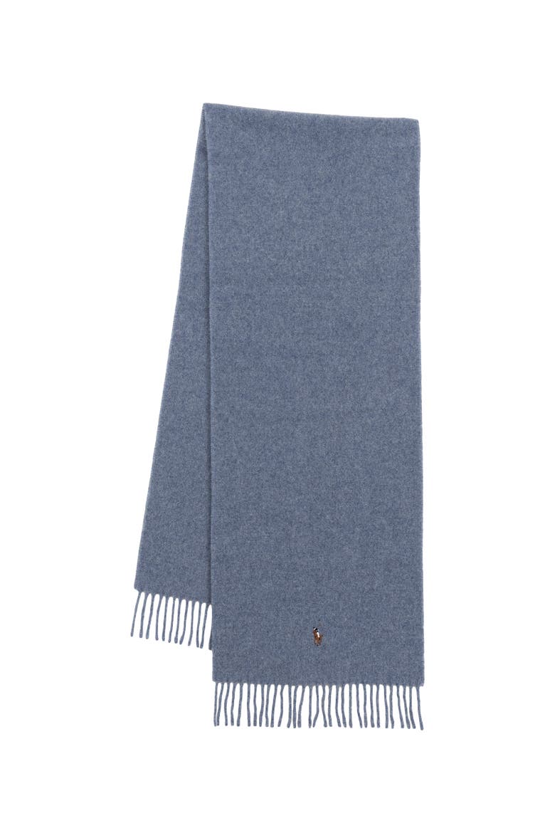 Signature Italian Virgin Wool Scarf, Alternate, color, Bastille Blue