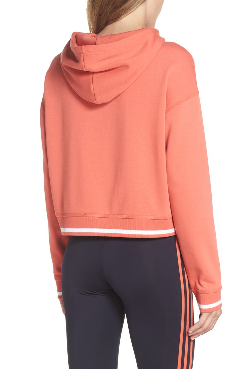 adidas Active Icons Cropped Hoodie, Alternate, color, 