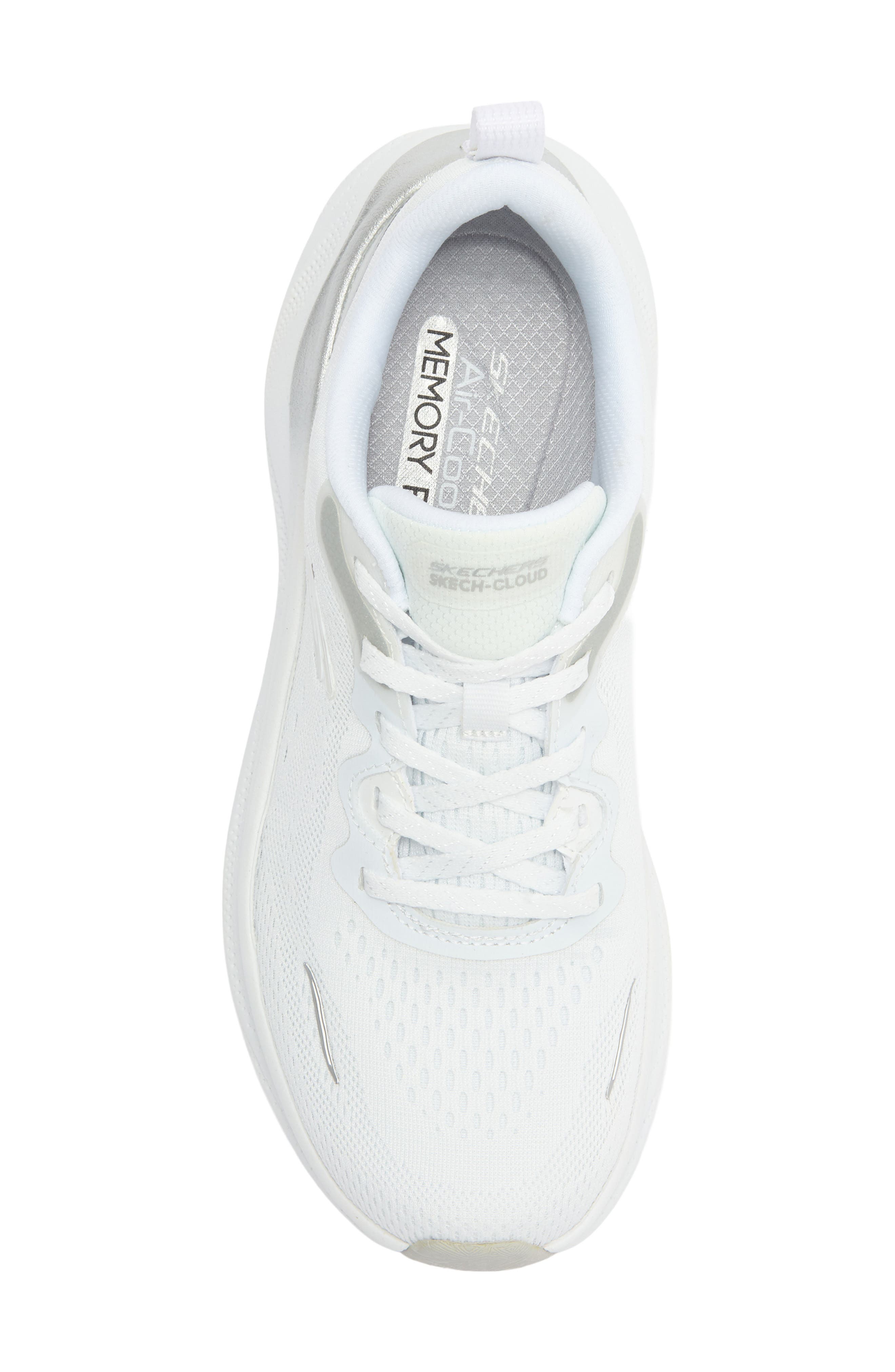 SKECHERS Skech Cloud Gentle Glow Sneaker, Alternate, color, White/ Silver