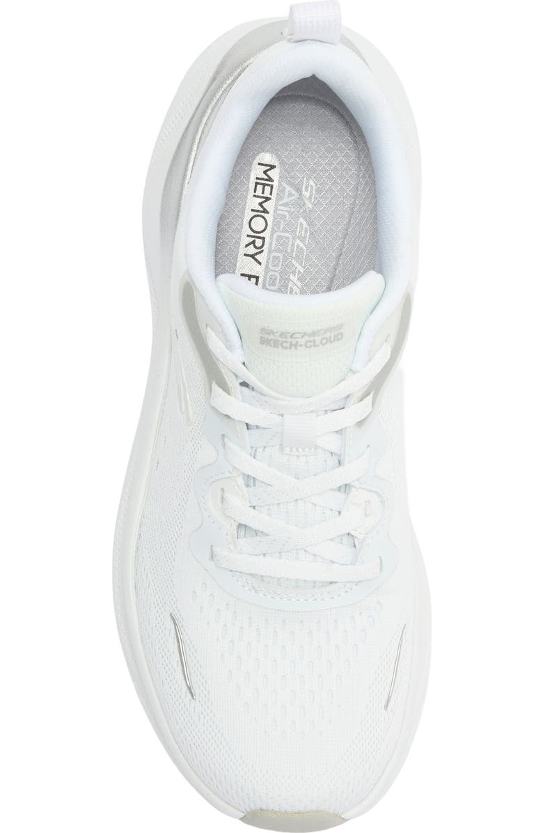 SKECHERS Skech Cloud Gentle Glow Sneaker, Alternate, color, White/ Silver