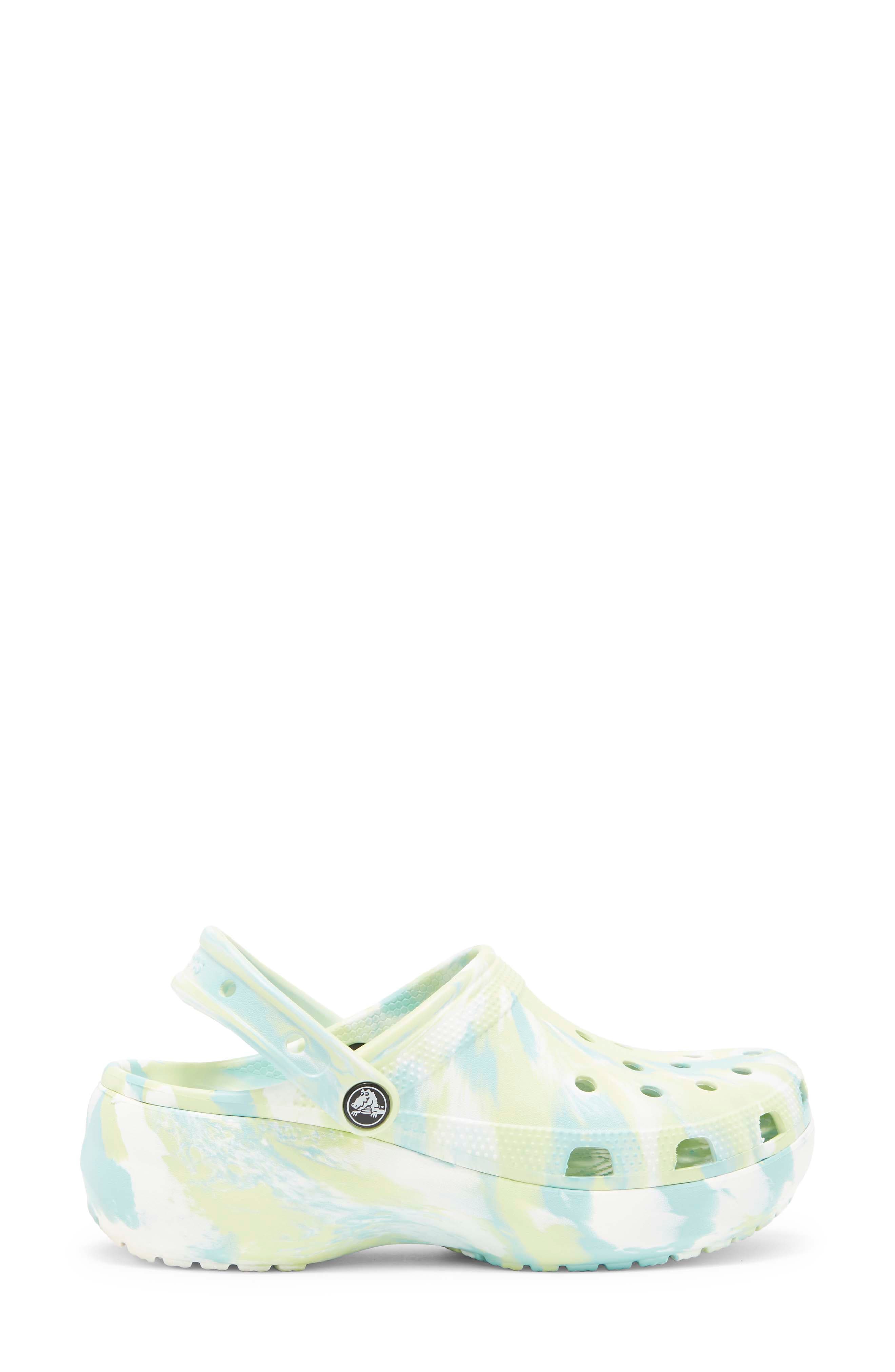 CROCS™ Classic Marble Platform Clog, Alternate, color, CELERY/ MULTI