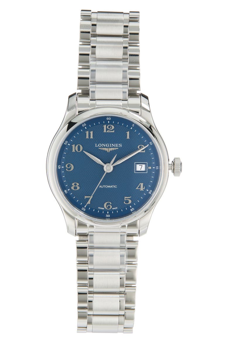 Master Collection Automatic Bracelet Watch, 39mm, Main, color, BLUE