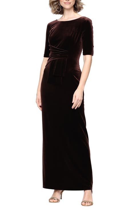 Stretch Velvet Gown