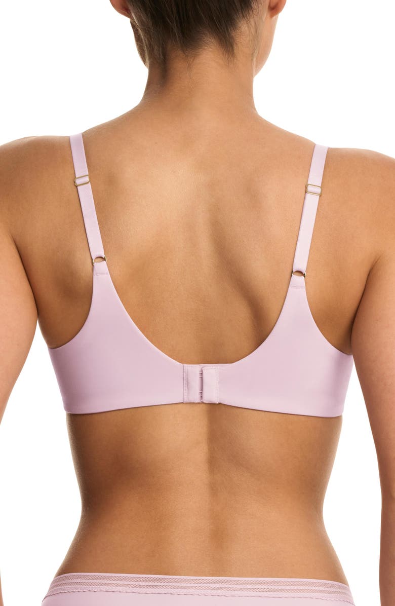 Natori Love Lace Back Smoothing Underwire T-Shirt Bra, Alternate, color, Pink Pearl/Warm White