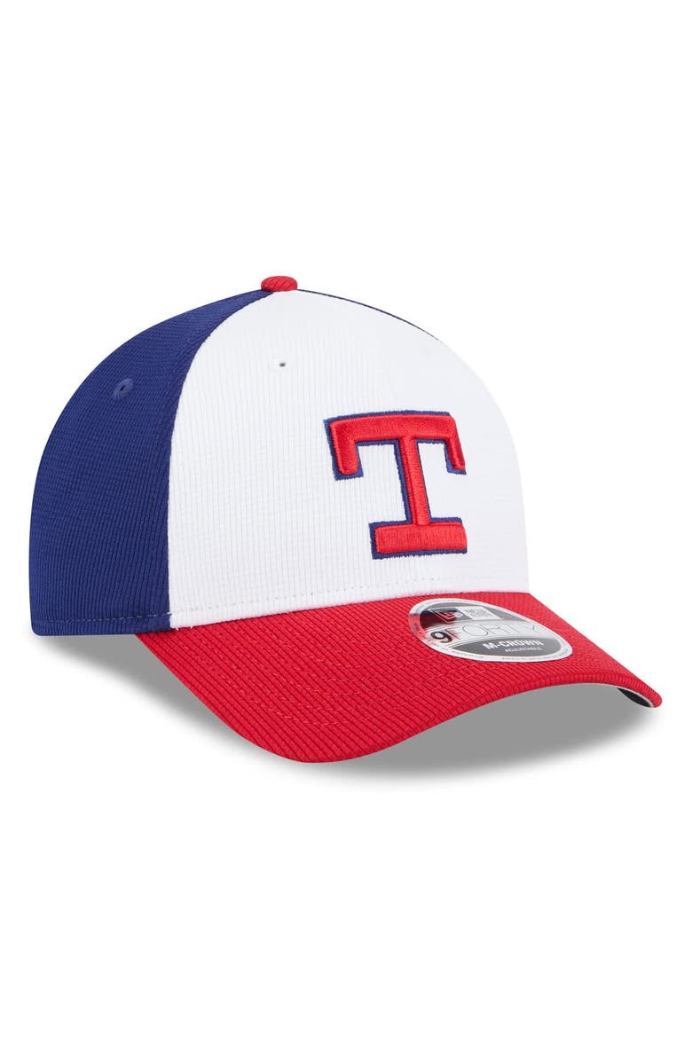 New Era Men's New Era  White/Red Texas Rangers 2025 Batting Practice 9FORTY M-Crown Adjustable Hat, Alternate, color, 