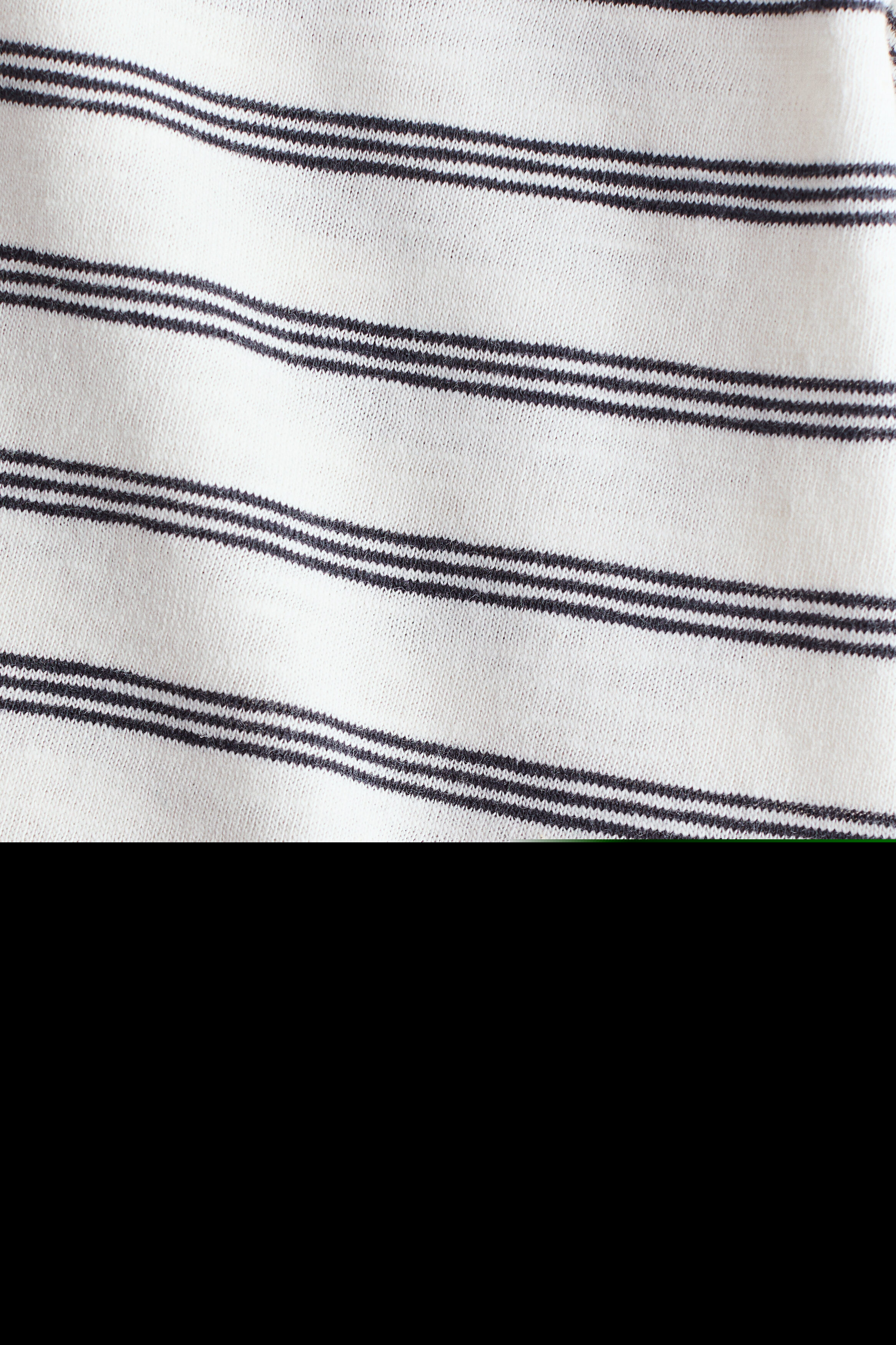 H&M 2-piece T-shirt And Shorts Set, Alternate, color, Khaki Green/Gray Striped