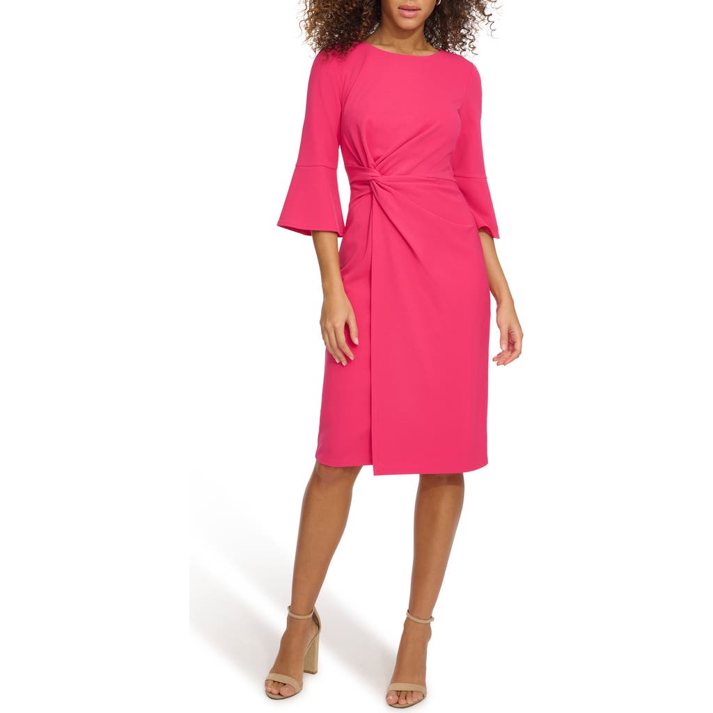 Kensie Women's Bell-sleeve Twist Sheath Dress In Hot Pink | ModeSens Kensie Women's Bell-sleeve Twist Sheath Dress In Hot Pink | ModeSens