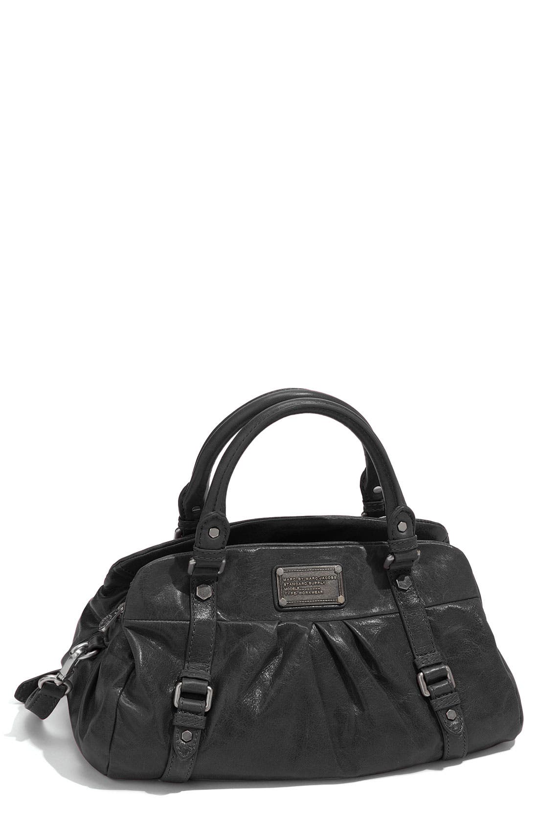 MARC BY MARC JACOBS 'Retro Q - Groovee' Satchel, Main, color, BLACK