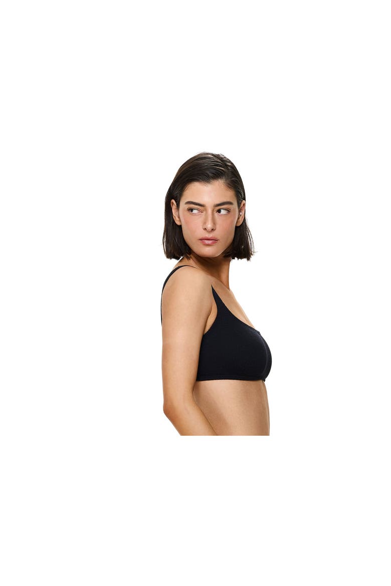 Tubular Square Neck Bikini Top, Alternate, color, Black