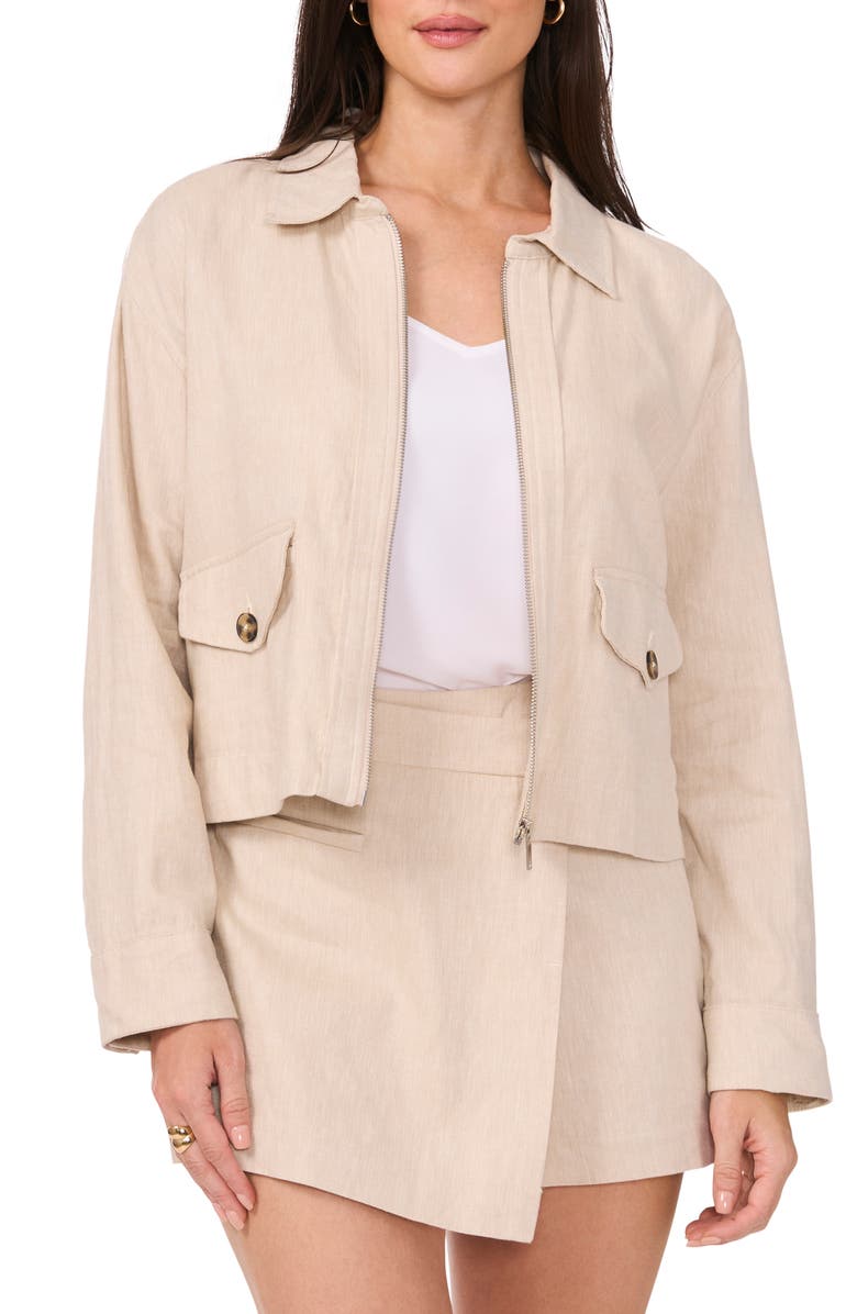 Vince Camuto Zip Front Jacket, Main, color,