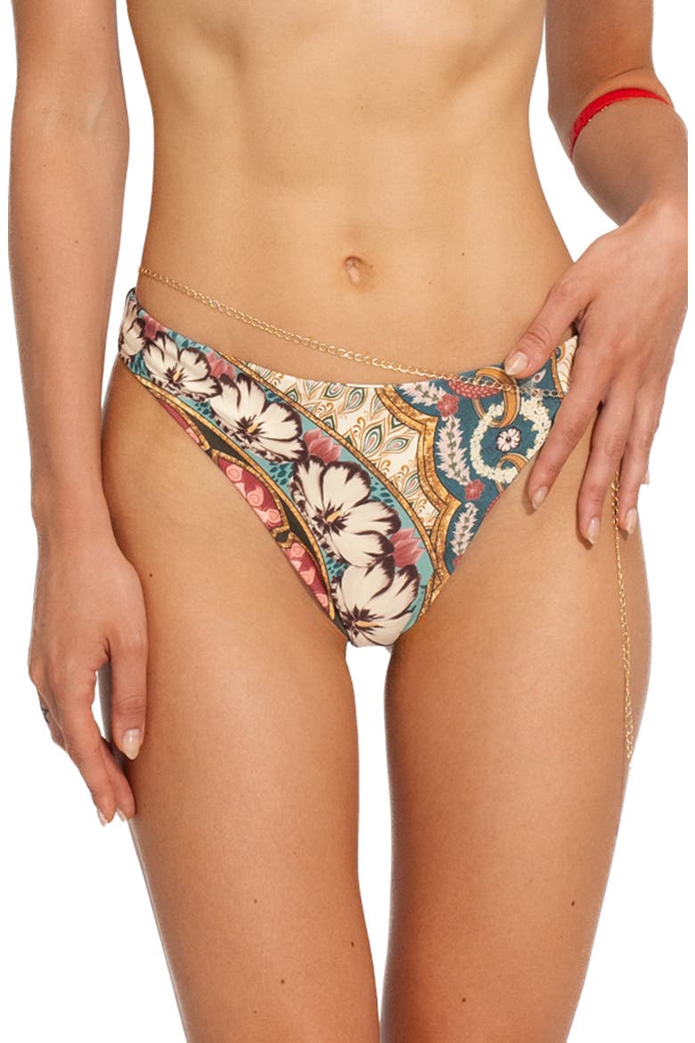 Ilu Plume Bikini Bottoms, Main, color, RED