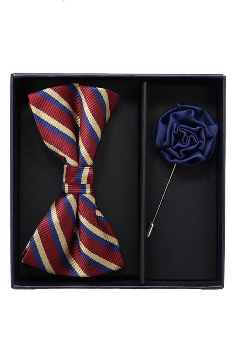 Bow Tie & Lapel Pin Set