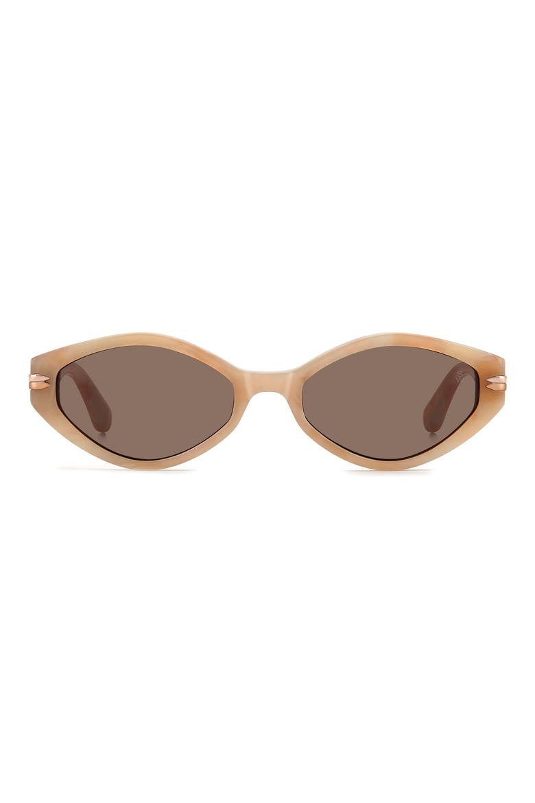WZN 8029/S 54mm Oval Sunglasses, Main, color, HAVANA WHITE/ BROWN