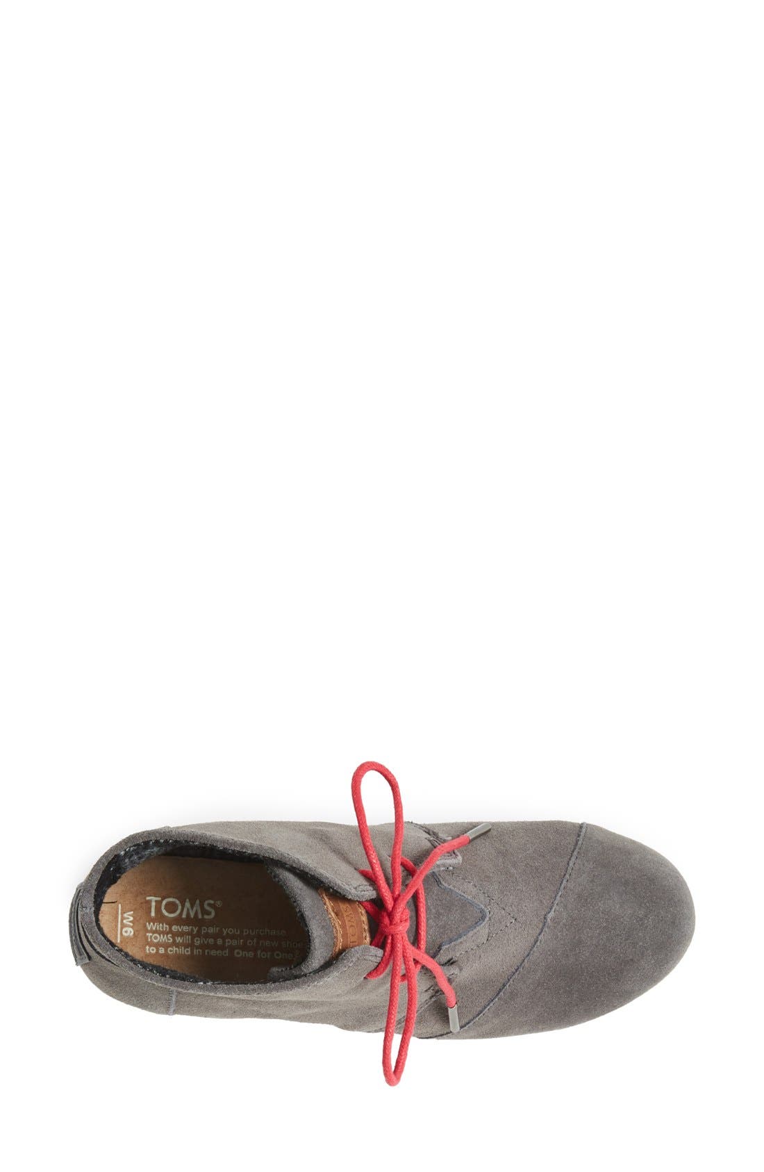 'Desert' Suede Wedge Bootie, Alternate, color, CHARCOAL