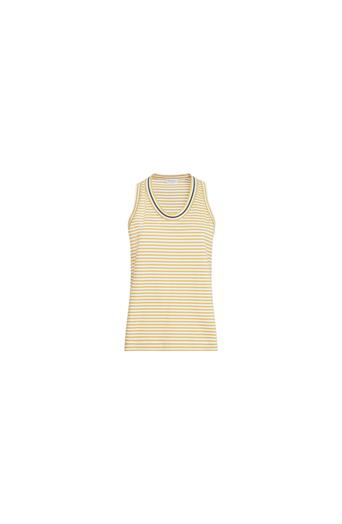 Striped jersey top with monili
