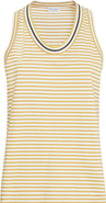 Brunello Cucinelli Striped jersey top with monili