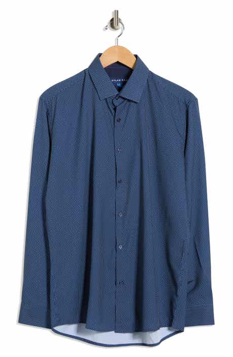 DYLAN PARK Slim Fit Perfect Stretch Long Sleeve Button Down Shirt