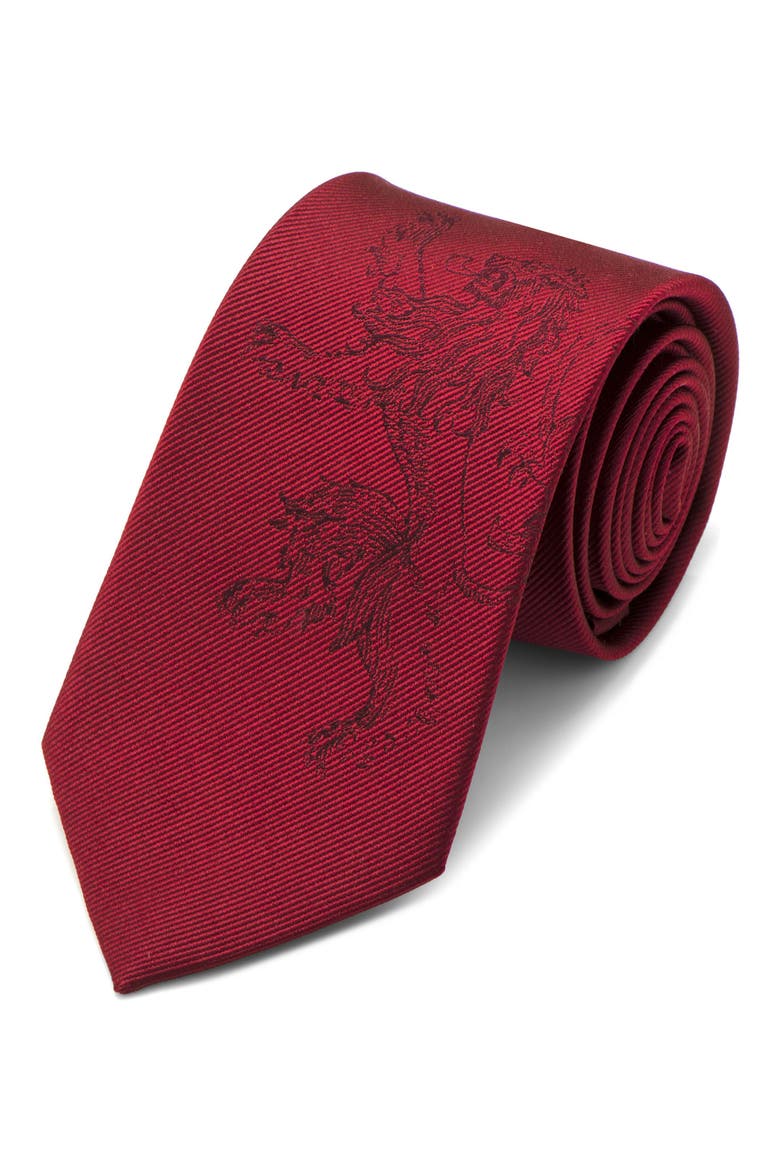 Game of Thrones Lannister Silk Tie, Main, color, RED