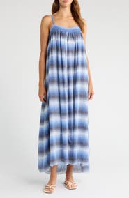 lemlem Eda Stripe Cotton Cover-Up Sundress