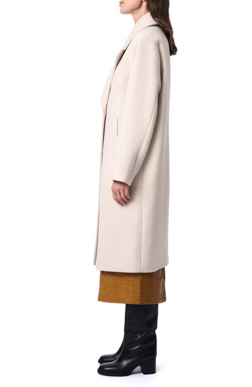 Bernardo Relaxed Double Breasted Coat In Putty