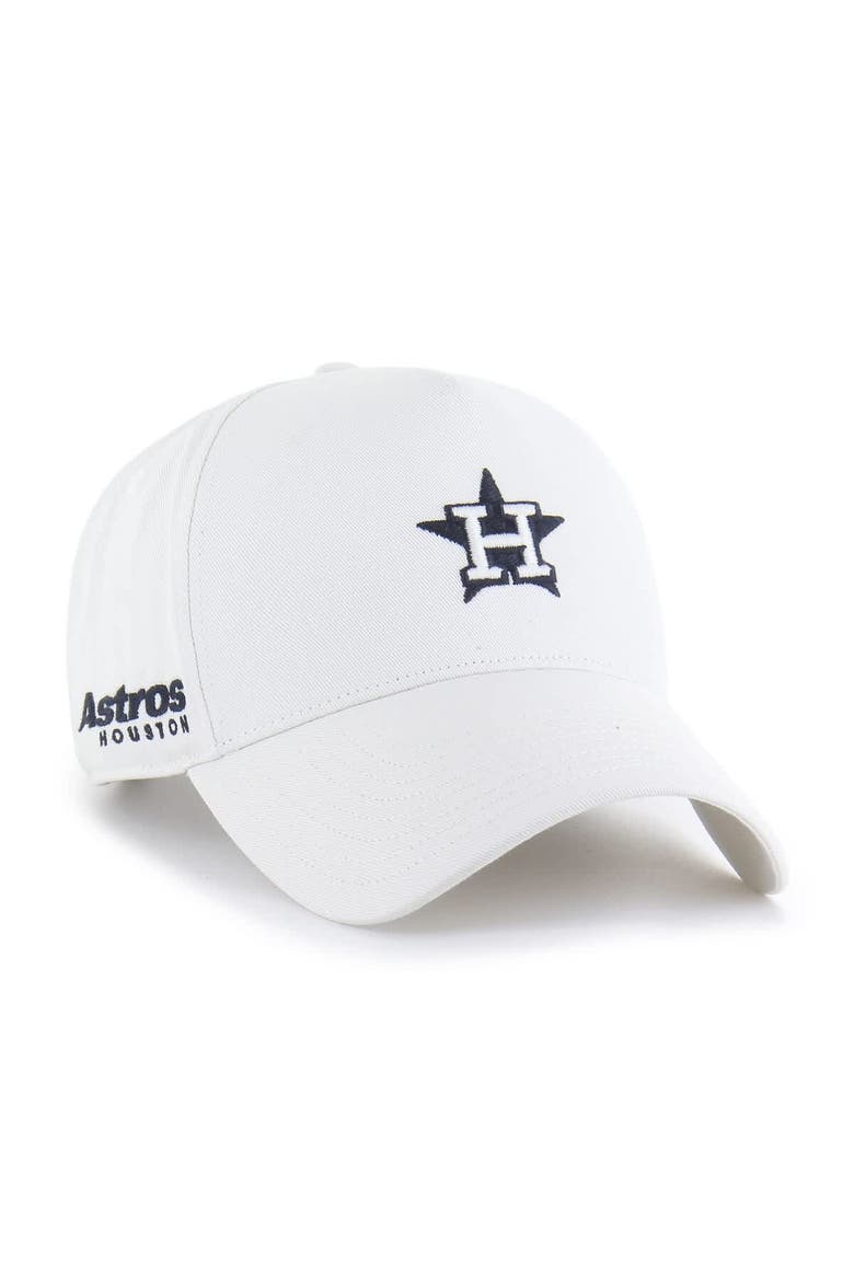 Men's '47 White Houston Astros Foundational Pinch Offside Adjustable Hat, Main, color, Cream