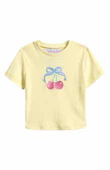 Vintage Havana Kids' Cherry Embroidered T-Shirt