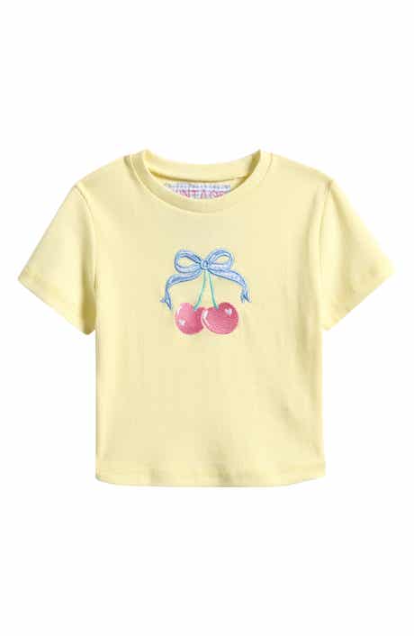 Vintage Havana Kids' Cherry Embroidered T-Shirt