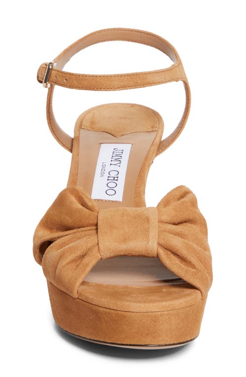 Jimmy Choo Heloise Platform Sandal In Biscuit