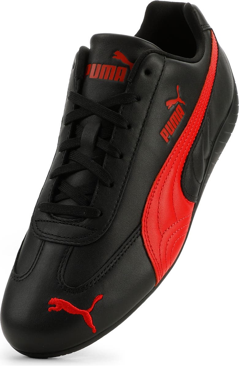 PUMA Speedcat Leather Sneaker, Alternate, color, Black Red