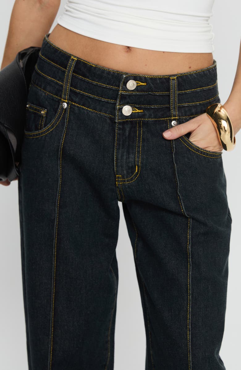 Princess Polly Hannalee Low Rise Wide Leg Jeans, Alternate, color, Grunge Wash