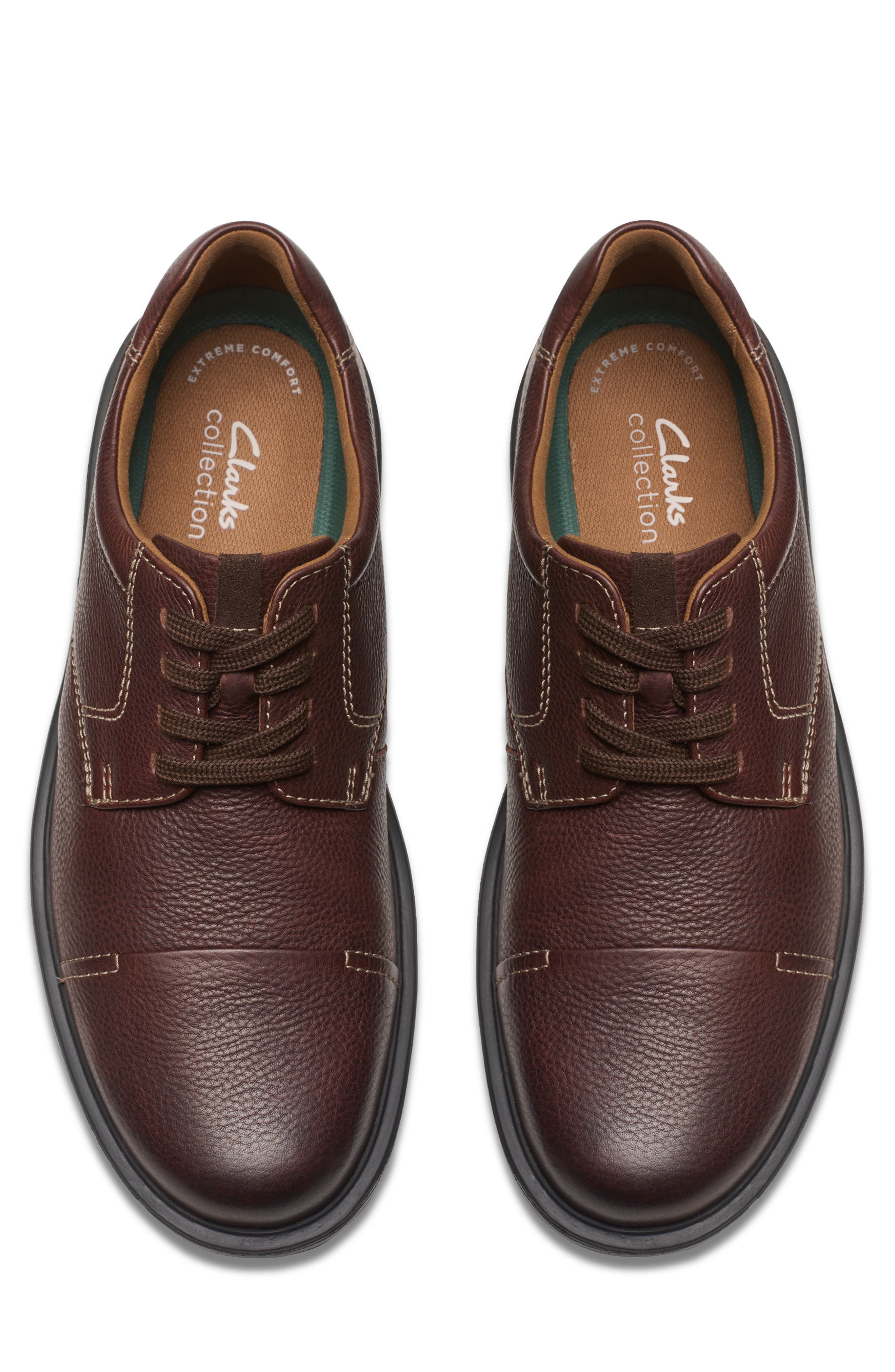Clarks<sup>®</sup> Gessler Cap Toe Derby, Alternate, color, Brown Tumb