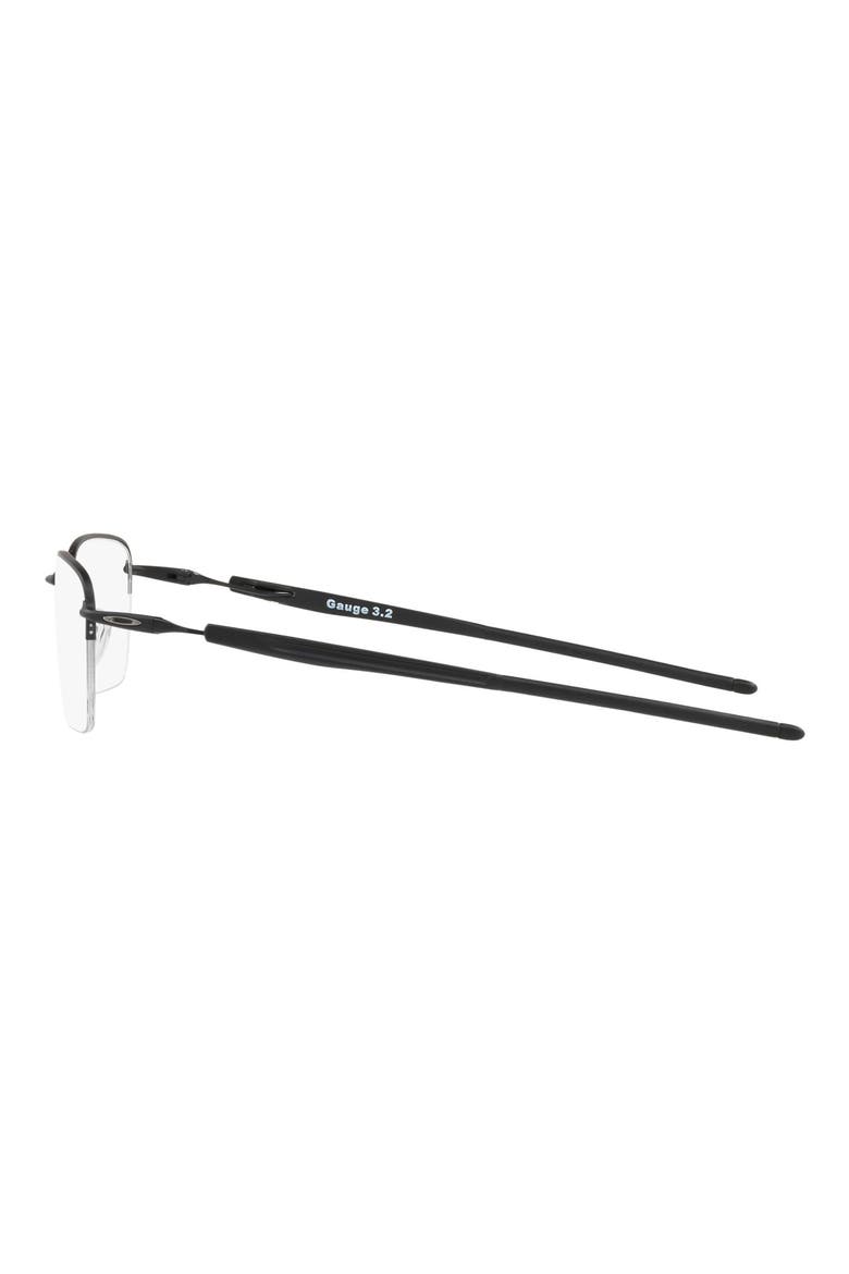 Gauge 3.2 Blade 54mm Semi Rimless Rectangular Optical Glasses, Alternate, color, MATTE BLACK