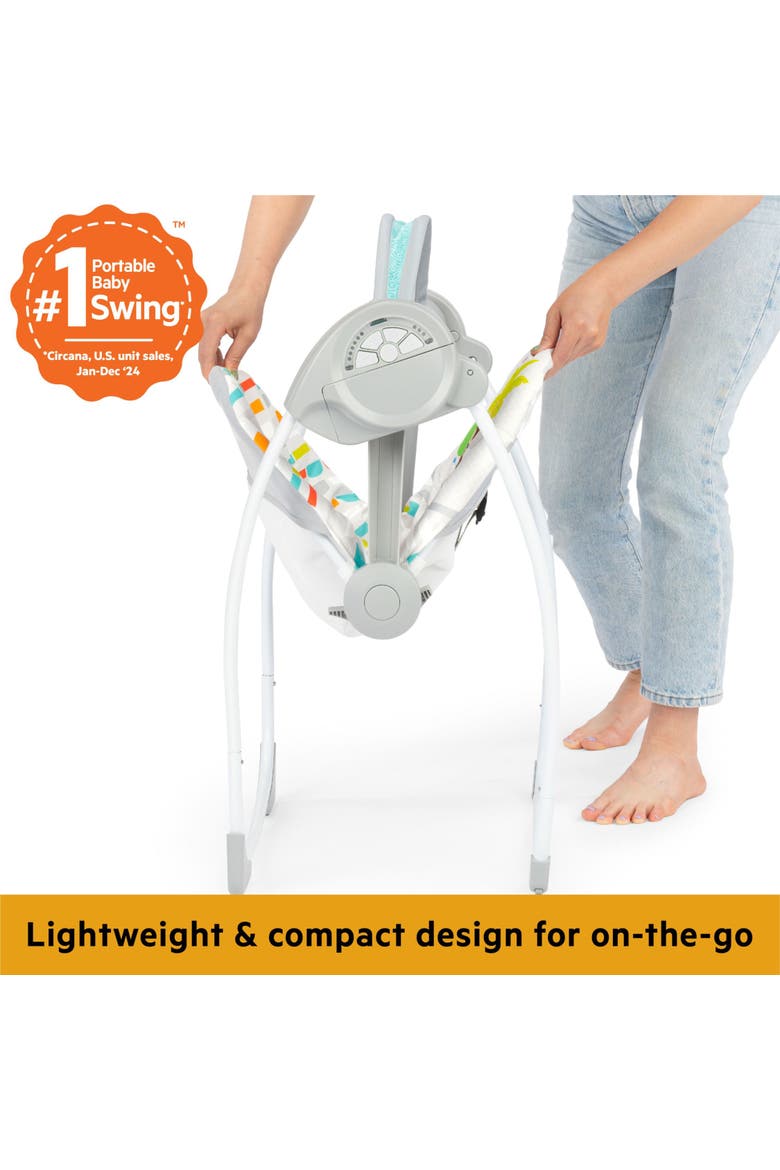 Playful Paradise Portable Compact Baby Swing, Alternate, color, Multicolored