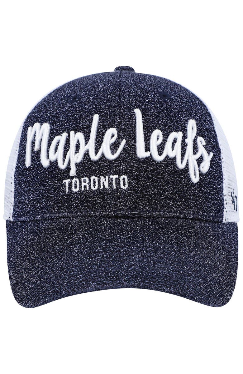 '47 Women's '47 Navy/White Toronto Maple Leafs Encore MVP Trucker Snapback Hat, Alternate, color,