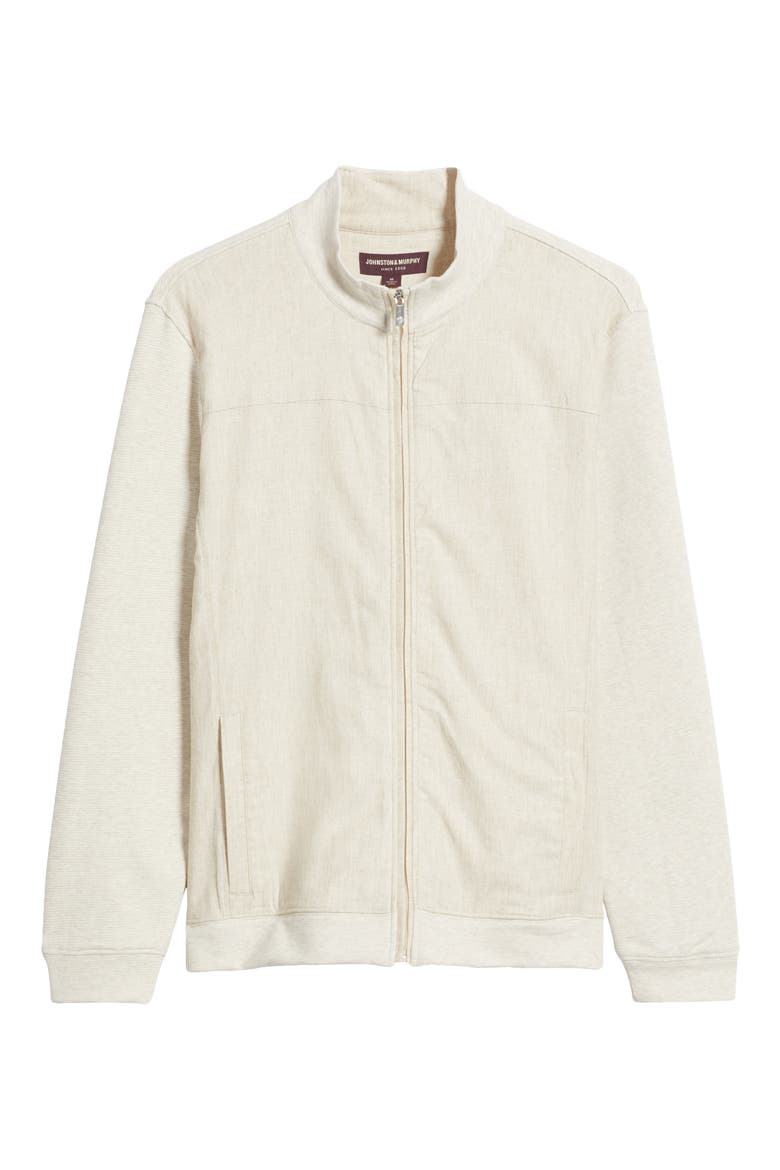 Full Zip Knit Jacket, Main, color, LIGHT TAN