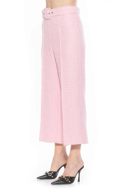 Alexia Admor Caden Tweed Wide Leg Pants In Pink