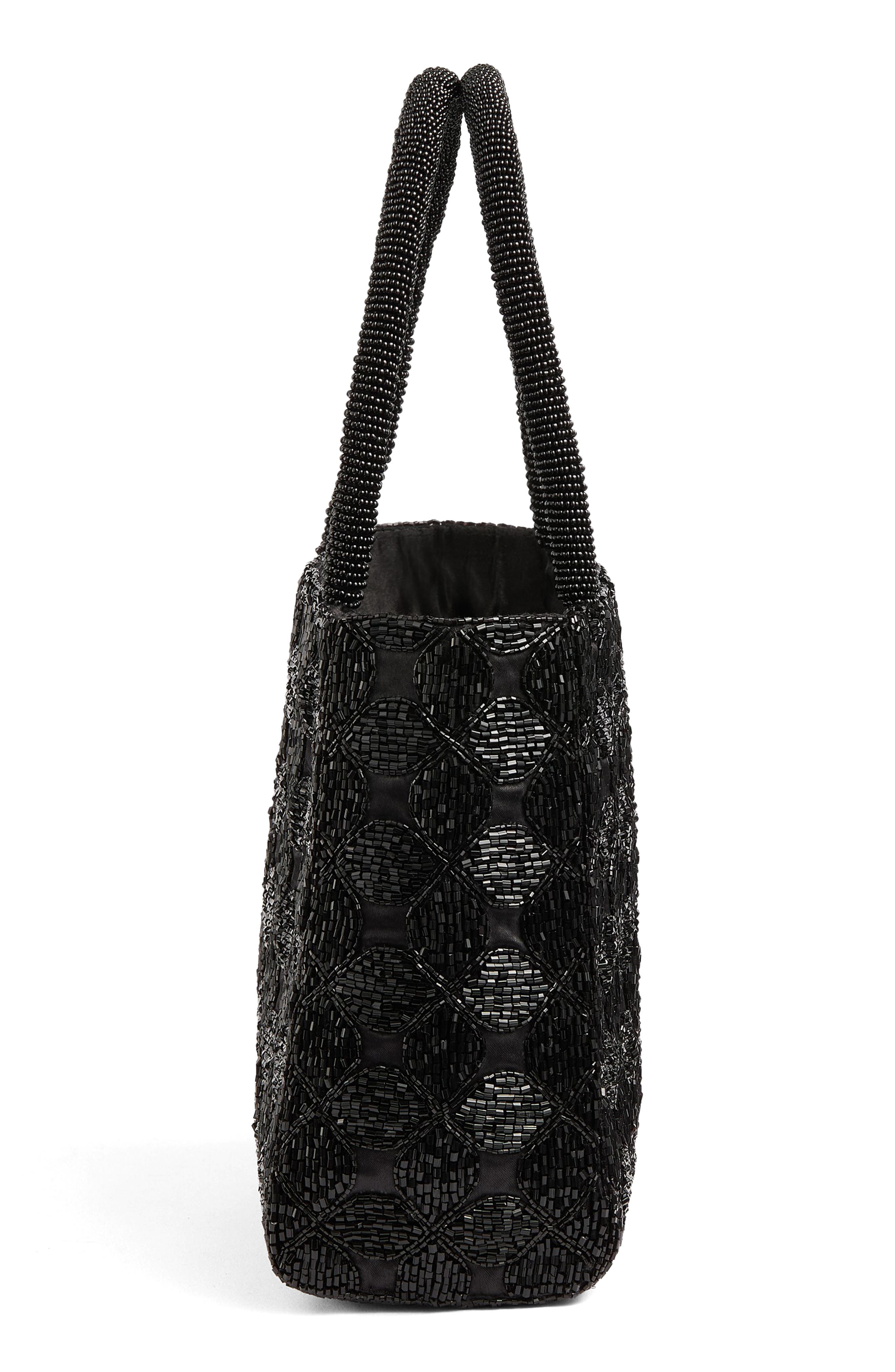 LK Bennett Valerie Bungle Bead Top Handle Bag, Alternate, color, Black