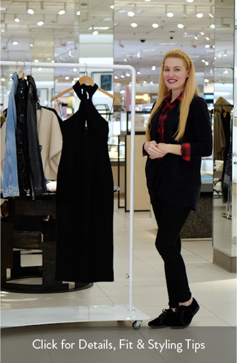 Victoria Halter Neck Stretch Crepe Cocktail Dress, sales video thumbnail