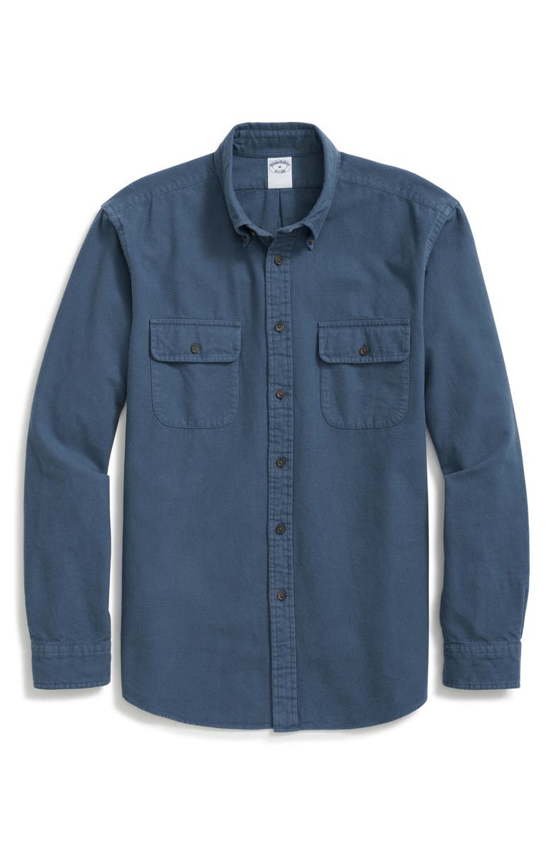 Brooks Brothers Supersoft Flannel Button-Down Shirt, Alternate, color,