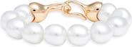 Open Edit Faux Pearl Stretch Bracelet