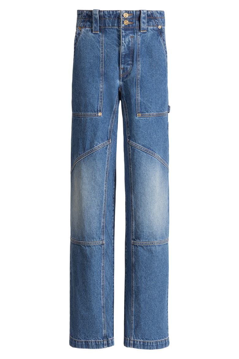 Blue denim carpenter jeans, Alternate, color, blue