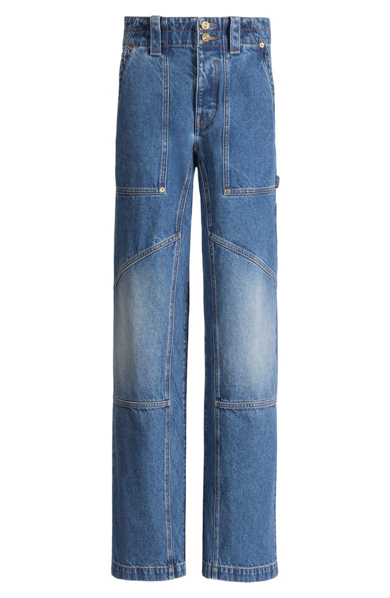 Balmain Blue denim carpenter jeans, Alternate, color,