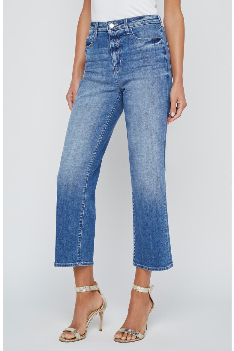 June High Waist Crop Stovepipe Jeans, Alternate, color, HUXLEY