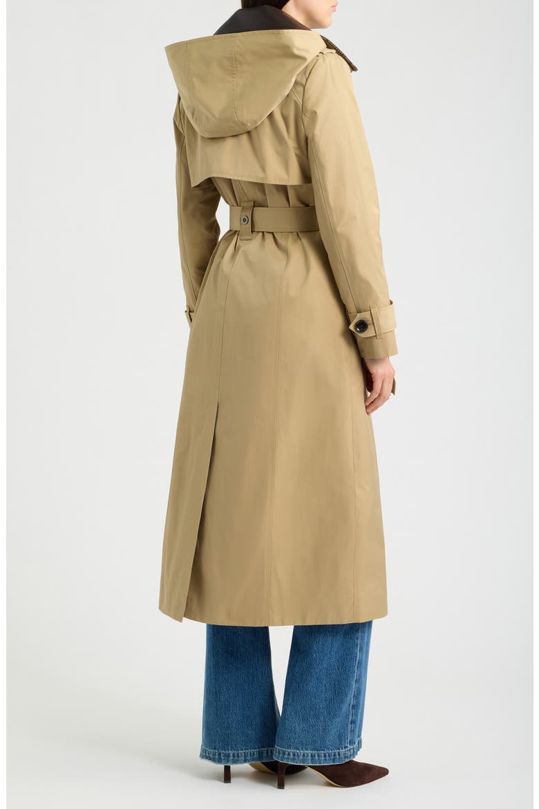 Double Breasted Trench Coat, Alternate, color, KHAKI