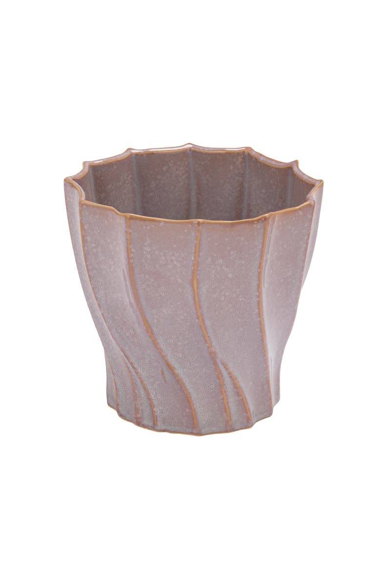 Storied Home Swirled Planter in Reactive Glaze, Main, color, Purple